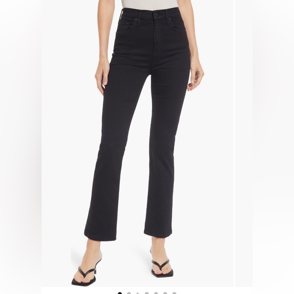 MOTHER The Hustler Ankle Fray - Black / Not Guilty - Size 28